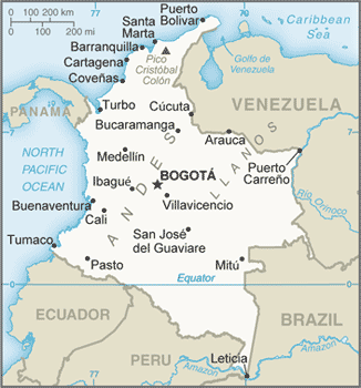 Map of Colombia