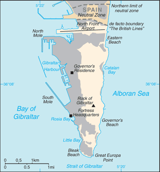 Map of Gibraltar