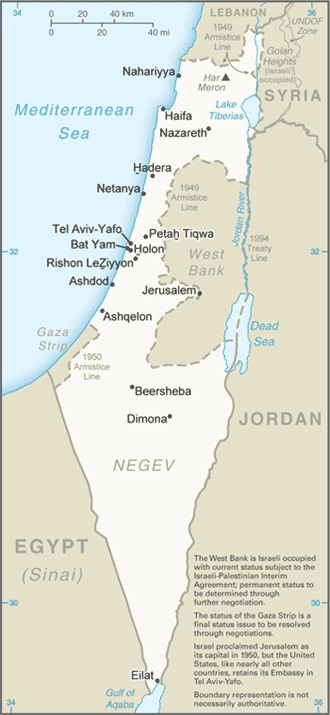 Map of Israel