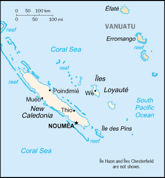 Map of New Caledonia