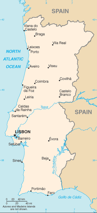 Map of Portugal