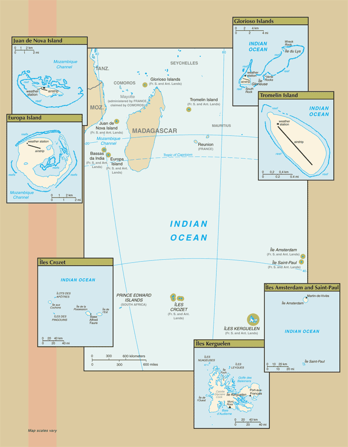 Map of French Southern Territories