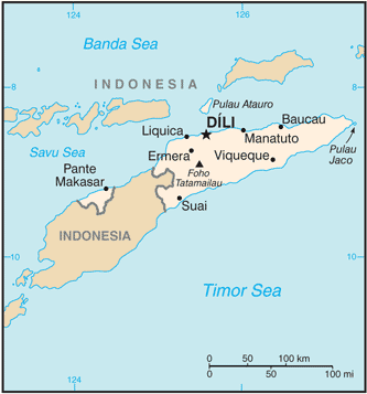 Map of Timor-Leste